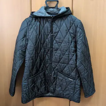 LAVENHAM 라벤햄 블랙 후드 퀼팅 자켓 36