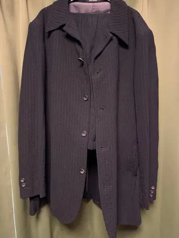 블랙 스트라이프 자켓 상하의 세트