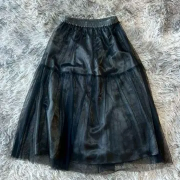 SunaUna 수나우나 티어드 샤샤 스커트 [XS/S 상당] 블랙