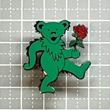 새상품 미사용 그레이트풀 데드 베어 핀 배지 그린