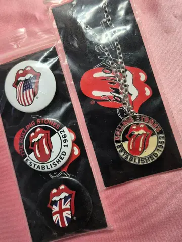 롤링 스톤스 캔 배지 목걸이