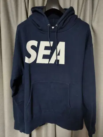 SEA WIND AND 후드티 네이비