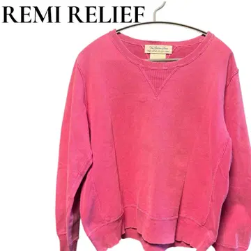 REMI RELIEF 빈티지 가공 크루넥 맨투맨 양 V 가제트