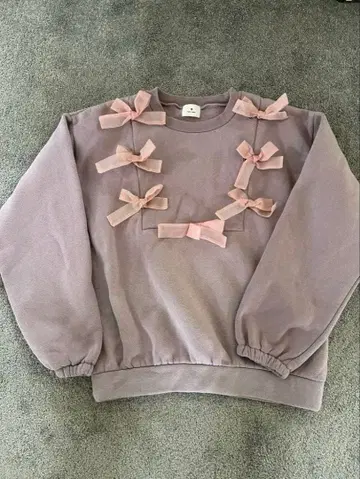 메리제니 트레이닝복 리본 장식 퍼플 프리 사이즈