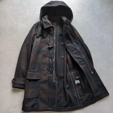 PS 폴스미스 울 더플 코트 체크 2way 브라운 L