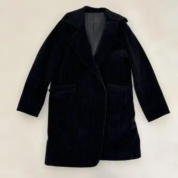 다크 네이비 스트라이프 체스터 코트