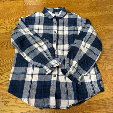 체크 무늬 긴팔 플란넬 셔츠 S 사이즈
