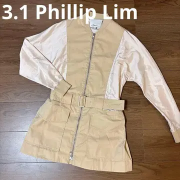가격 대폭 인하 3.1 Phillip Lim 실크 슬리브 벨티드 자켓