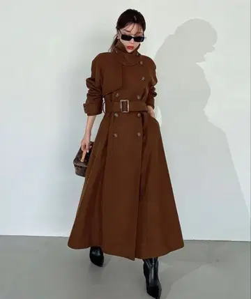 eimy istoire 벨티드 울 트렌치코트