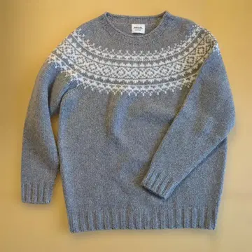 MORRIS & SONS 페어아일 패턴 스웨터 그레이