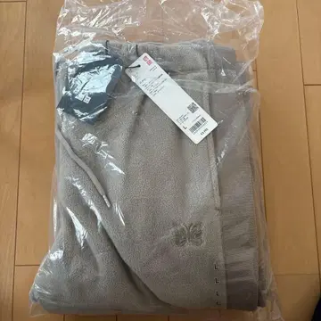 유니클로 needle 플리스 와이드 팬츠