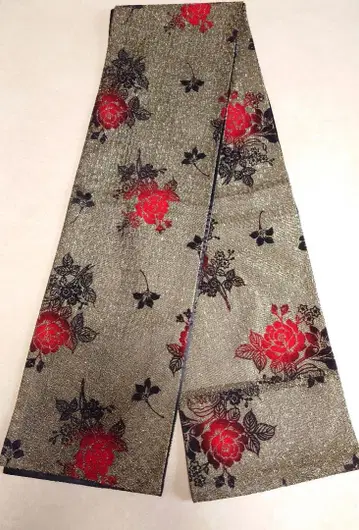 기모노 후쿠로 오비 장미 패턴 전 통 패턴 후리소데 무대