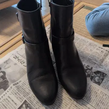 REGAL 블랙 숏부츠 버클 포함