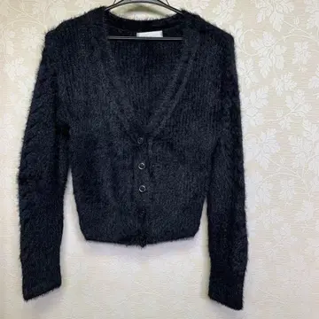 CECIL McBEE 샤기 니트 가디건