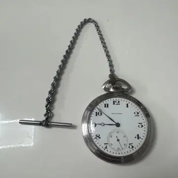 WALTHAM 아날로그 회중시계 실버