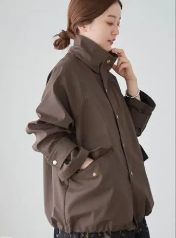 IENA 본딩 후디드 블루종 브라운 36