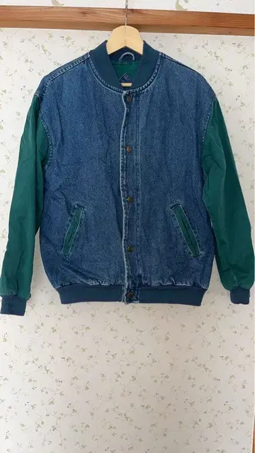 구제 의류 데님 바시티 자켓