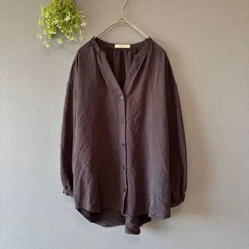 오파크 클립 [S] 고급 내추럴 루즈핏 웜 소재 블라우스