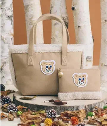 페이러 올드 테디 와펜 보아 토트백 와펜 보아 파우치 세트