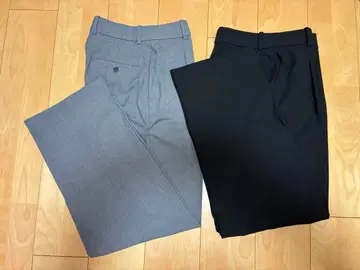 턱 와이드 팬츠 긴 길이 2개 세트