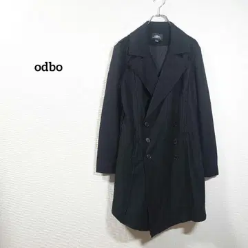 odbo 피코트 코트 더블 브레스트 울 아우터 블랙