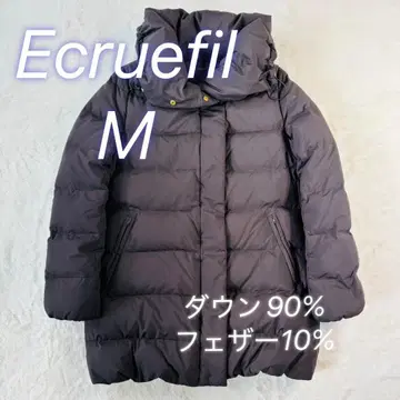 Ecruefil 다운 코트 다운 90% 페더 10% 브라운 M 상당