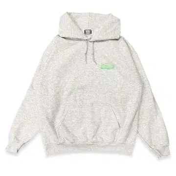 그레이 후드티 그린 컬러 그래픽