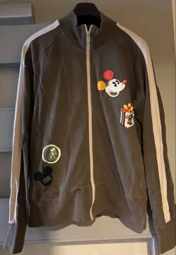 핑크하우스 (칼 헬무트) 미키마우스 콜라보 프론트 오픈 맨투맨 레어