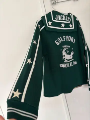 GULF PORT 세일러 카라 남성용 별 자수