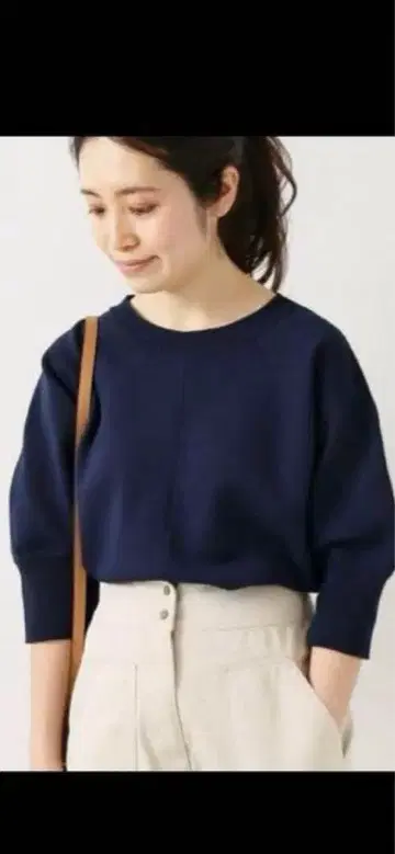 IENA 택 포함 새상품 네이비 오부소매 풀오버 F 사이즈