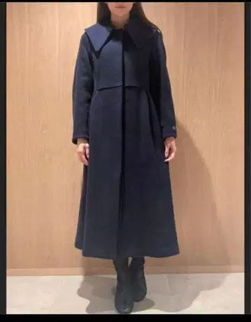 셀포드 빅 칼라 롱 코트