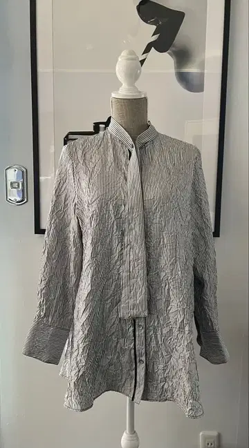 HIROKO BIS 히로코비스 블라우스 보타이 주름 가공 9호 새상품급