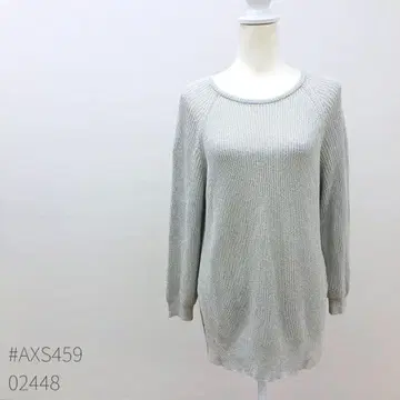 라 에프 화지 혼방 풀오버 썸머 니트 라운드넥 베이지 2S