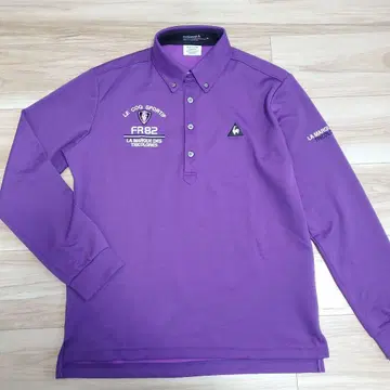 [ 새상품급 ] le coq sportif 골프 보라색 긴팔 피케 셔츠