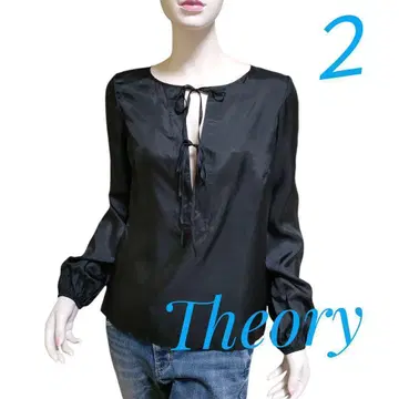 새상품 띠어리 실크 블라우스 사이즈 2 블랙 가을