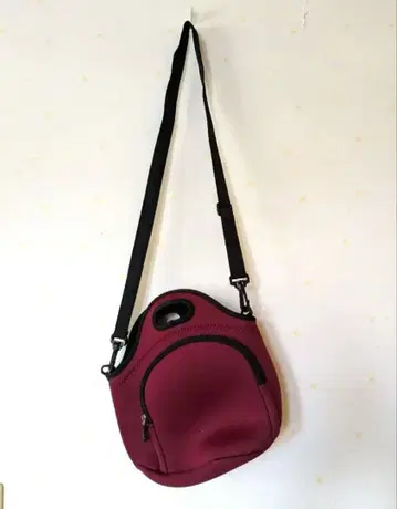 와인 레드 2WAY 숄더백 쿠션 분또 백