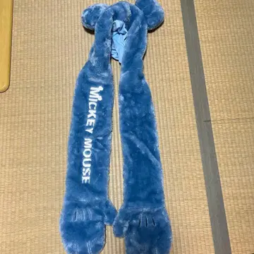 미키마우스 플리스 스카프 파랑