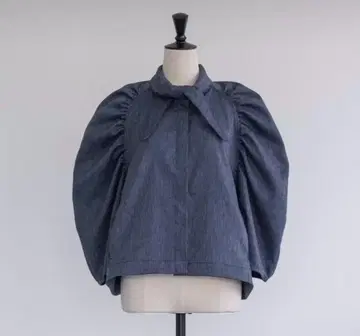 roughlow tie blouse indigo