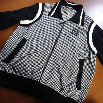 MANY QUANT 체크 무늬 집업 가디건