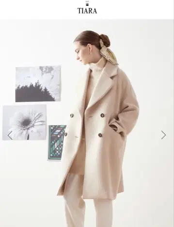 TIARA 더블 브레스트 코트