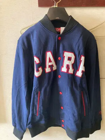 CARA 네이비 바시티 자켓