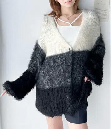 classicalelf 퍼 스타일 오버사이즈 가디건