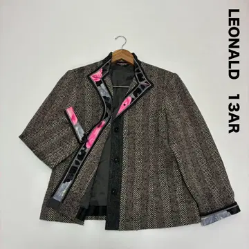 레오나르 헤링본 x 데님 스탠드 카라 자켓 13호