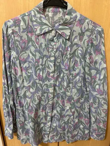 leilian 꽃무늬 코튼 셔츠 9 사이즈