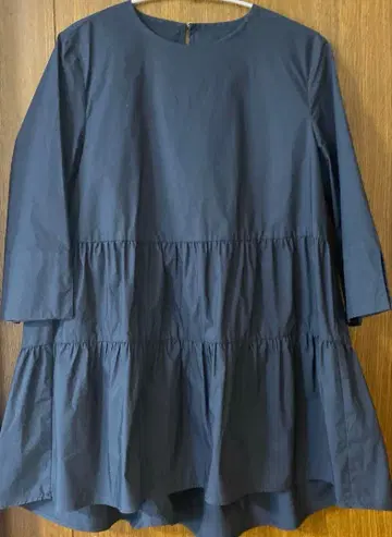 네이비 티어드 셔츠 마터니티