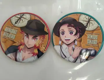 귀멸의 칼날 선샤인 시티 트레이딩 캔 배지 렌고쿠 & 탄지로
