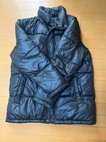 블랙 다운 자켓 단추식