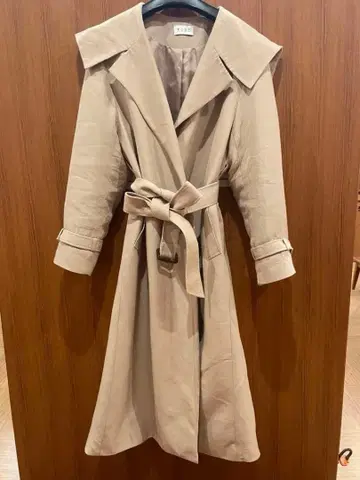 플라스테 베이지 트렌치코트 허리 벨트 롱