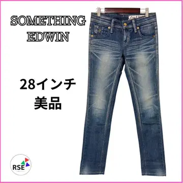 새상품급 EDWIN SOMETHING 스키니 데님 청바지 스트레이트 28