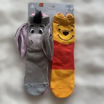 홍콩 디즈니 푸우 이요 피글렛 양말 3족 세트 (16cm~19cm)